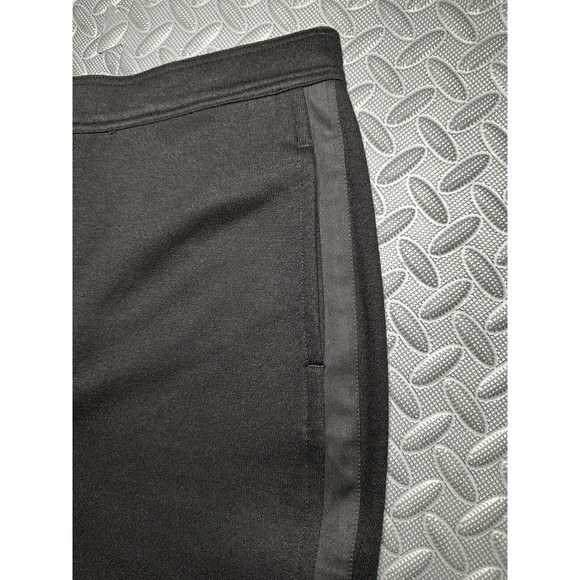 NEW rag & bone Joan Slim Fit women's black Slit cuffs stripe Pants 52%cotton L - Picture 10 of 11